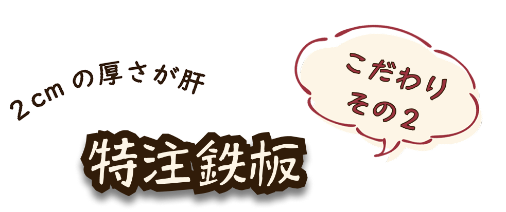 こだわりその2 特注鉄板